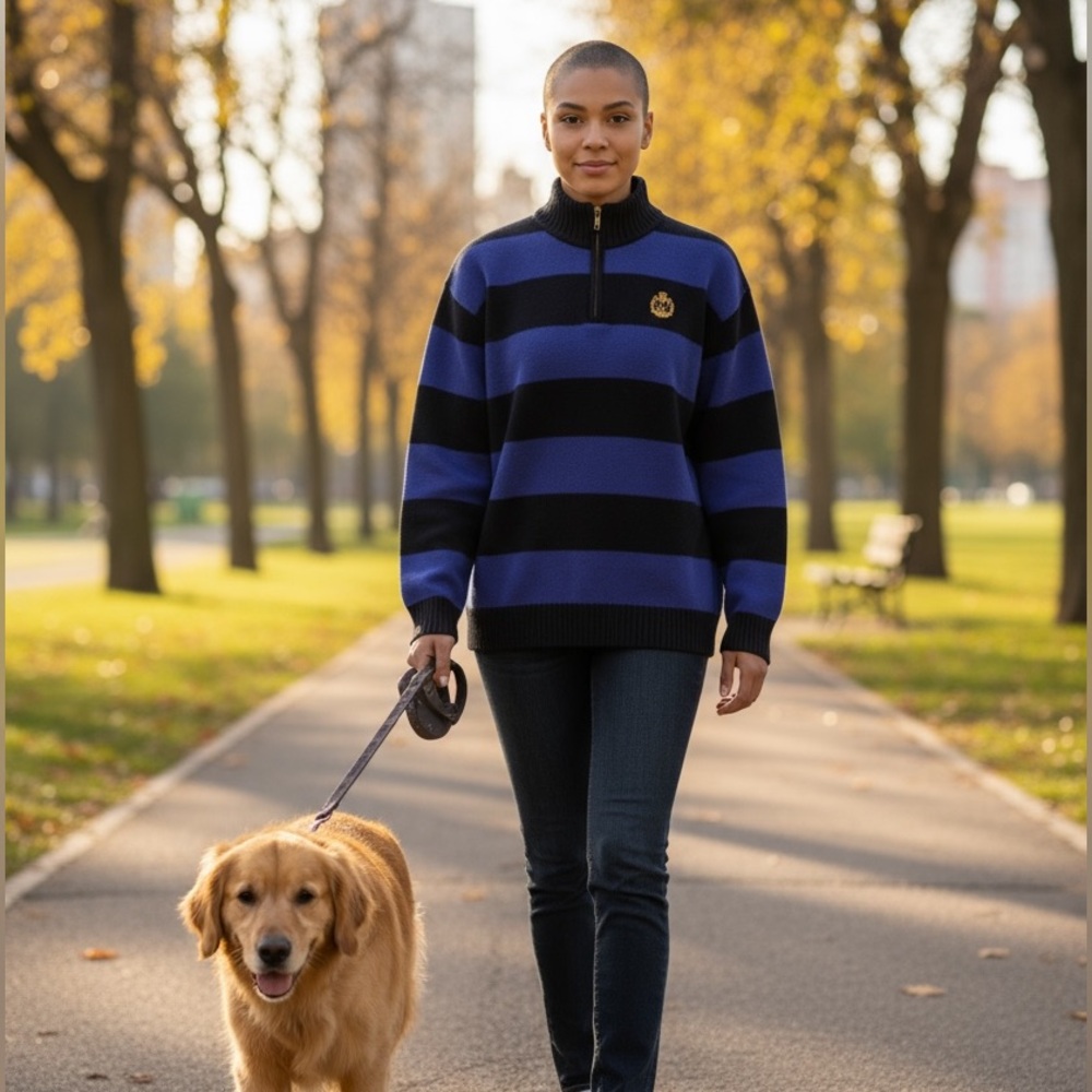 Ralph Lauren > Vintage Ribbed Neck Collar with Zipper